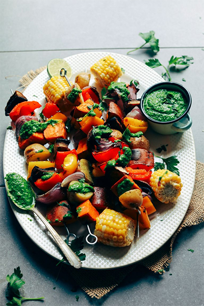 Memorial Day Barbecue Recipes: Grilled Veggie Skewers from Minimalist Baker