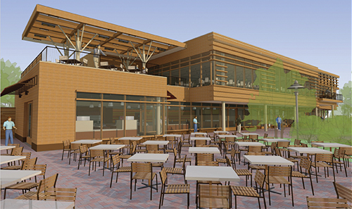 Ravinia: New Dining Pavilion patio