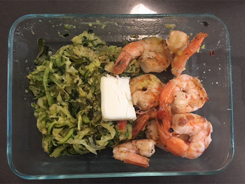 healthy lunches: Catherine Metzgar's shrimp scampi with zucchini noodles