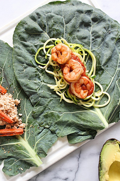 healthy lunches: Chelsey Amer's collard wraps