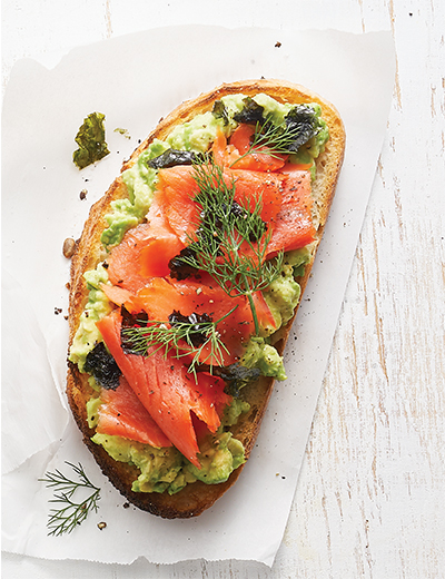 healthy lunches: Kerry Clifford's Avocado Sea Toast