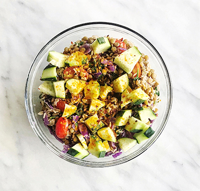 healthy lunches: Lisa Bruno's high-fiber salad