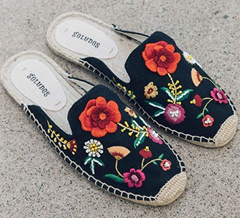 summer shoes: Soludos Embellished Floral Mule