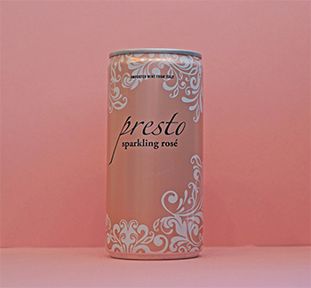 canned rose: Presto Sparkling Rosé