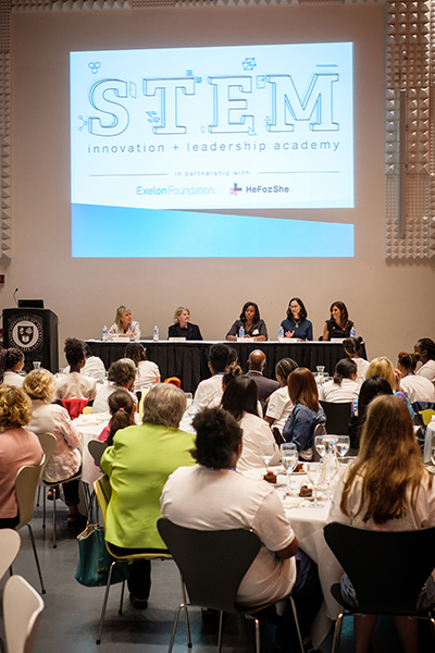 Exelon HeForShe STEM Academy: Amy Best, Melissa Bean, LaTanya McDade, Anne Pramaggiore, and Celena Roldán 