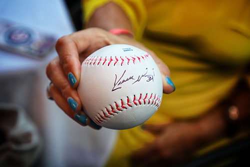 Party on the Patio: Kerry Wood signed baseball 