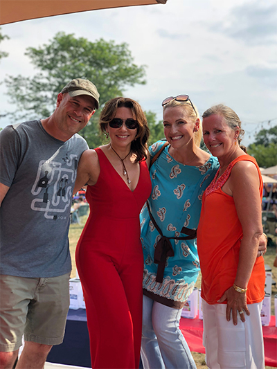 Highwood Bloody Mary Fest: Susan Noyes with judges Eric Falberg, Lee A. Litas, and Monica Pedersen