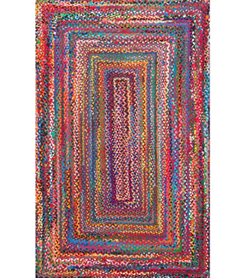 dorm room essentials: The Curated Nomad Grove Multicolor Braided Rug, Overstock