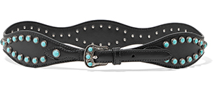 fashion trends: Prada Embellished Leather Waist Belt