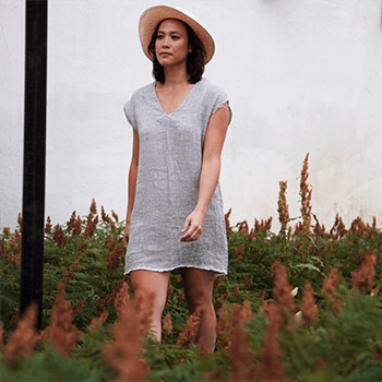 summer dresses: Hackwith Design House Raw Finish Easy Dress in Light Grey