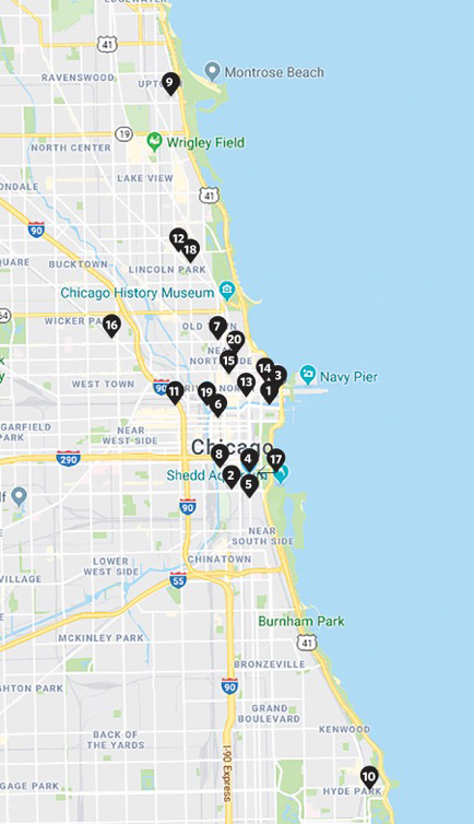 Chicago High-Rises: map