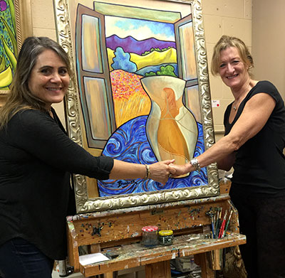art therapy: Brushes with Cancer, Elisa Boughner and Melinda Deuster