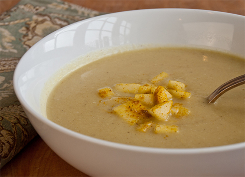 Apple Recipes: Curried Cauliflower and Apple Soup from Once Upon a Chef