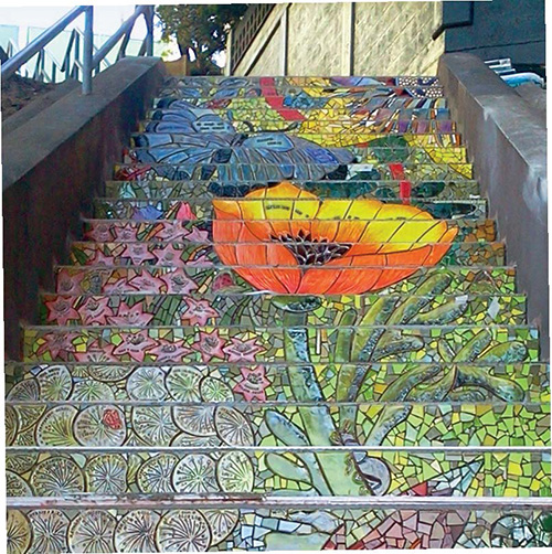 Mosaic Art: San Francisco, 16th Street Stairs
