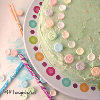 Halloween Candy Recipes: Sweet Tart and Pixie Stix Cake from Easybaked