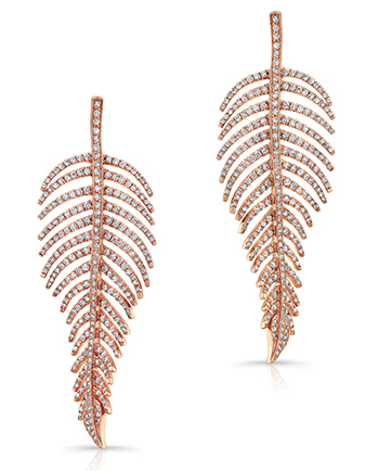 Better Gift Guide 2018: Anne Sisteron 14 Karat Rose Gold Diamond Palmier Leaf Earrings