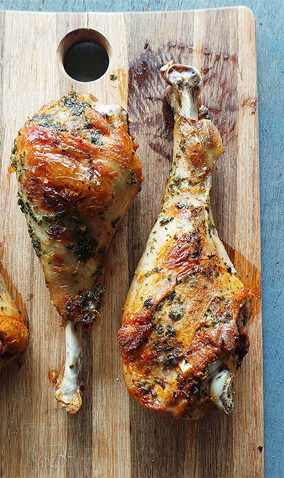 Thanksgiving turkey recipes: Roasted Turkey Legs from Vodka & Biscuits