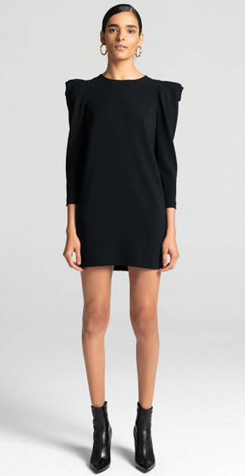 Little Black Dress: A.L.C. Fiona Crepe Long Sleeve Mini Dress