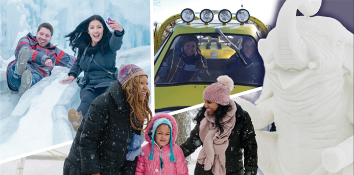 Lake Geneva's Winterfest is Back with Ice Castles, Hovercraft Challenge, Snow Sculpting Championship and More