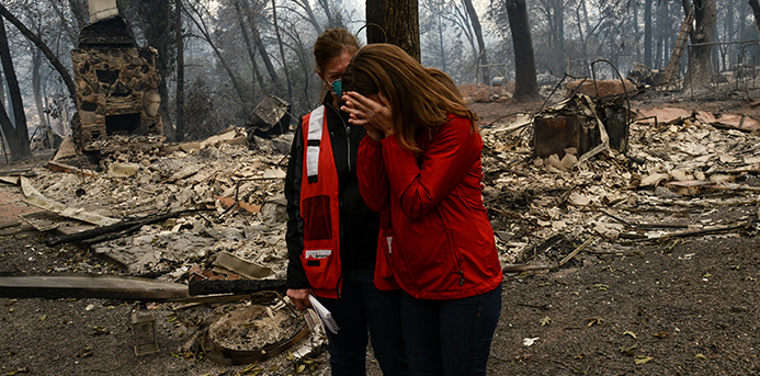 American Red Cross Helps People Affected by the California Wildfires