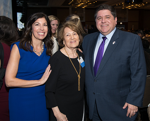 Illinois Holocaust Museum Humanitarian Awards Dinner with Bill Clinton: Susan Abrams, Fritzie Fritzshall and J.B. Pritzker
