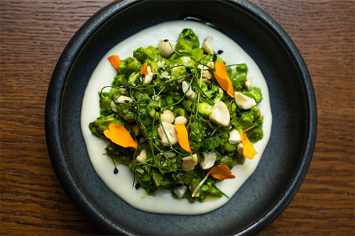 Vegan Dishes at Chicago Restaurants: Aba Green Bean Sugar Snap Pea Dip