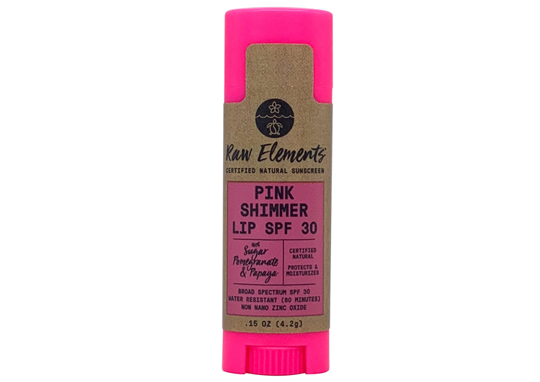 Safe Sunscreens: Raw Elements Pink Lip Shimmer SPF 30