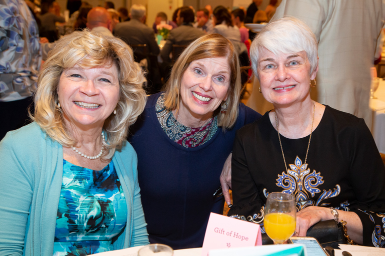 Catholic Charities: Diane Ciszewski, Suzanne Schoenhut, Mary Canaban