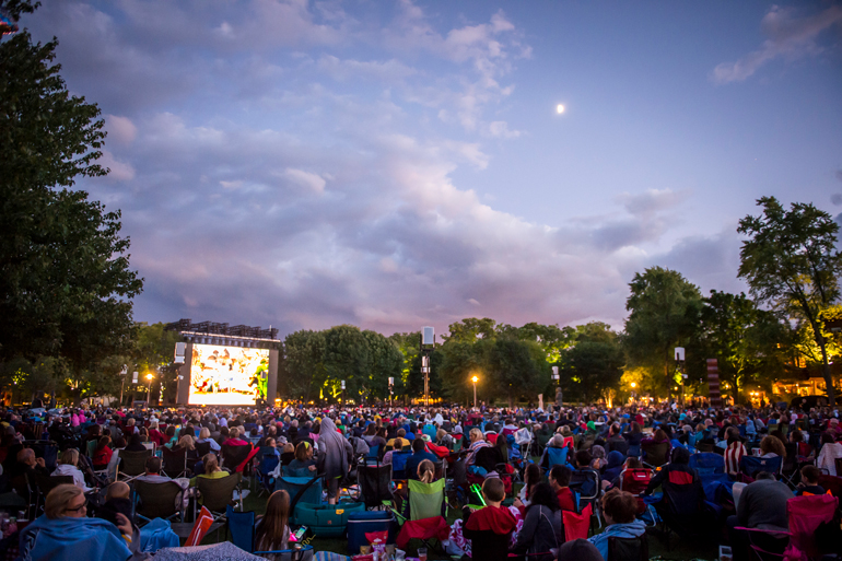 Ravinia Festival — Movie Screen on Lawn