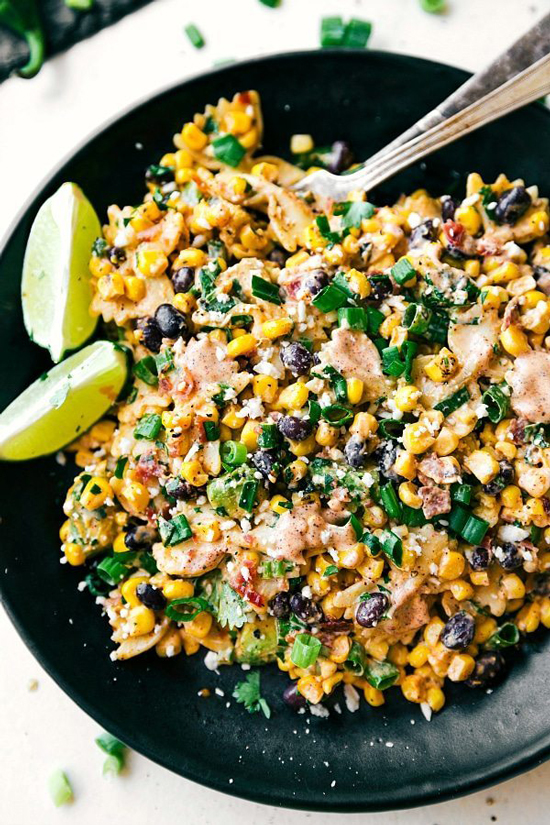 Salad Recipes: Mexican Street Corn Pasta Salad from Chelsea's Messy Apron