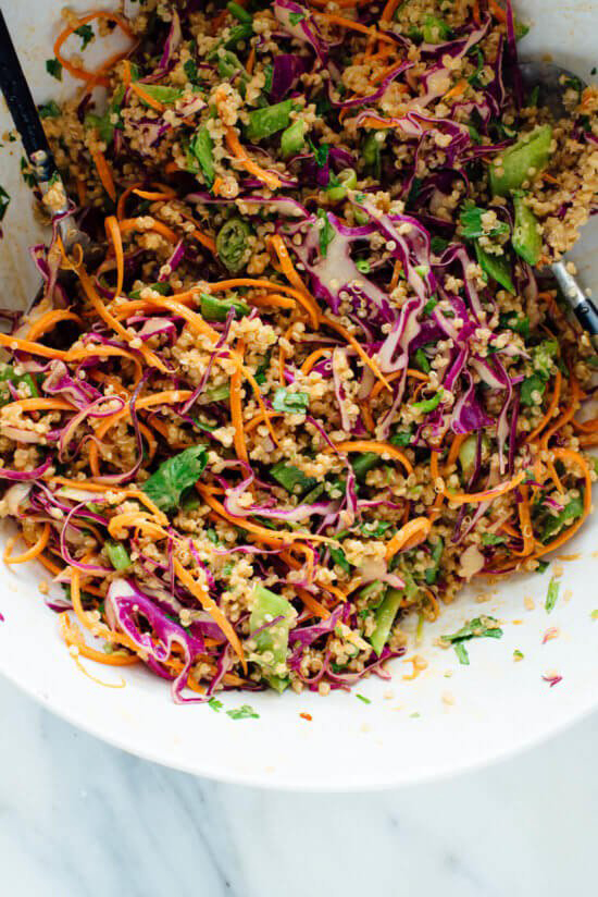 Salad Recipes: Crunchy Thai Peanut and Quinoa Salad from Cookie and Kate