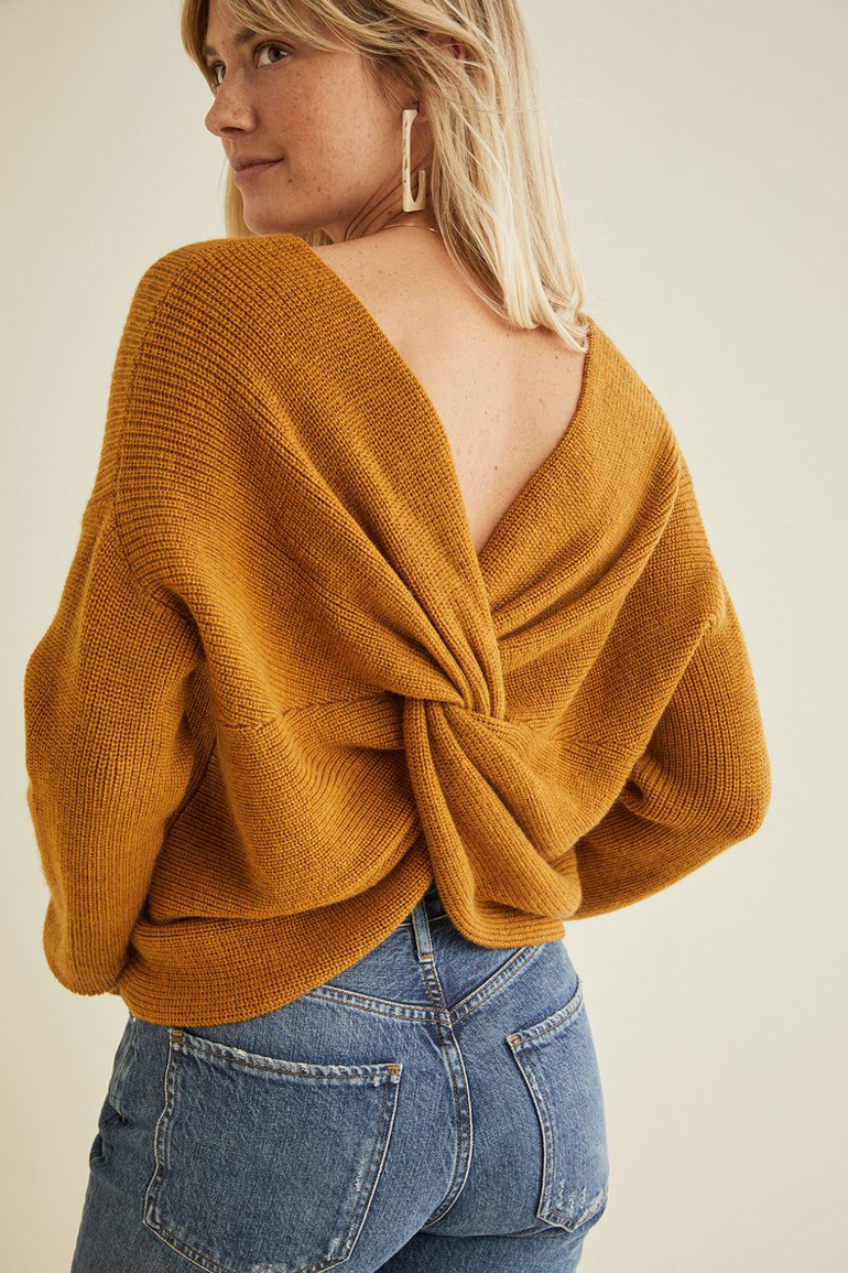 Fall Sweaters: Amour Vert Belicia Sweater in Mustard