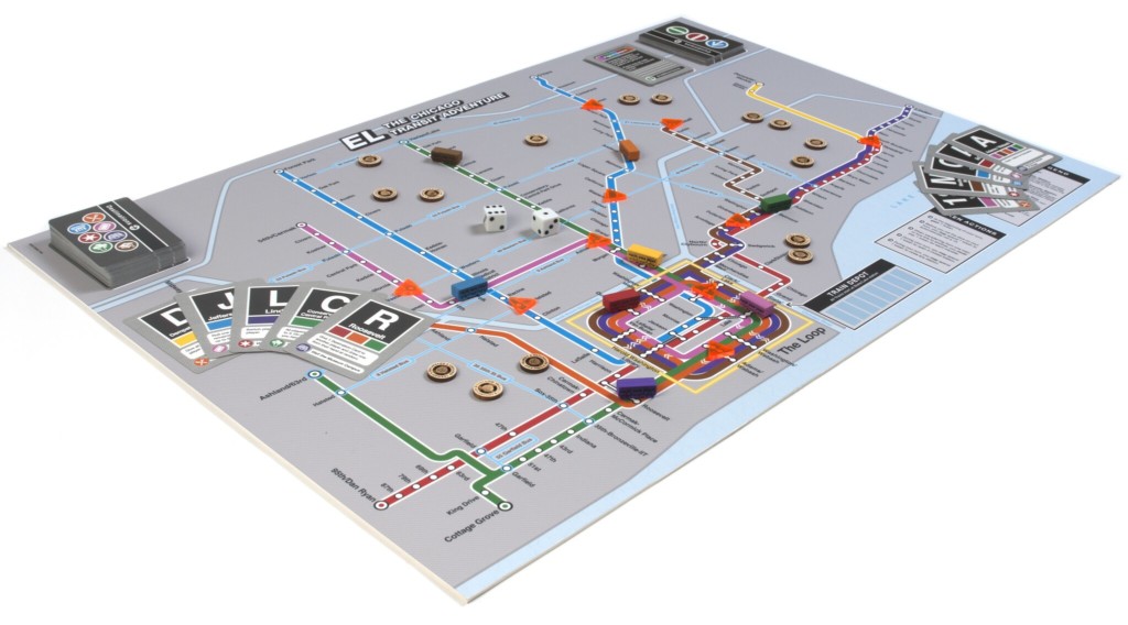 gifts for kids: El: The Chicago Transit Adventure Board Game from Transit Tees
