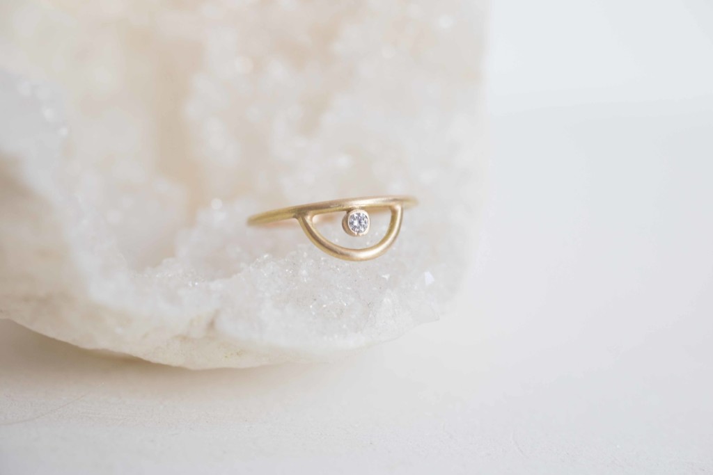 gift ideas: Diamond Sunrise Arc Ring from Mineralogy