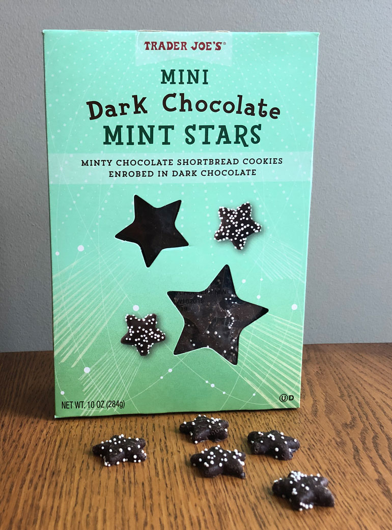 Trader Joe's Holiday Haul Mini Dark Chocolate Mint Stars