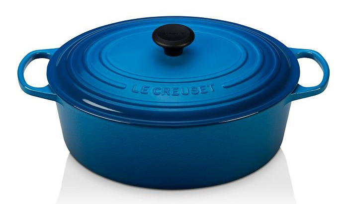 Pantone Color of the Year 2020: Le Creuset 8 Qt. Signature Oval Dutch Oven in Marine Blue