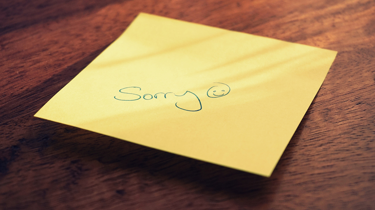 Respect in the Workplace: saying sorry