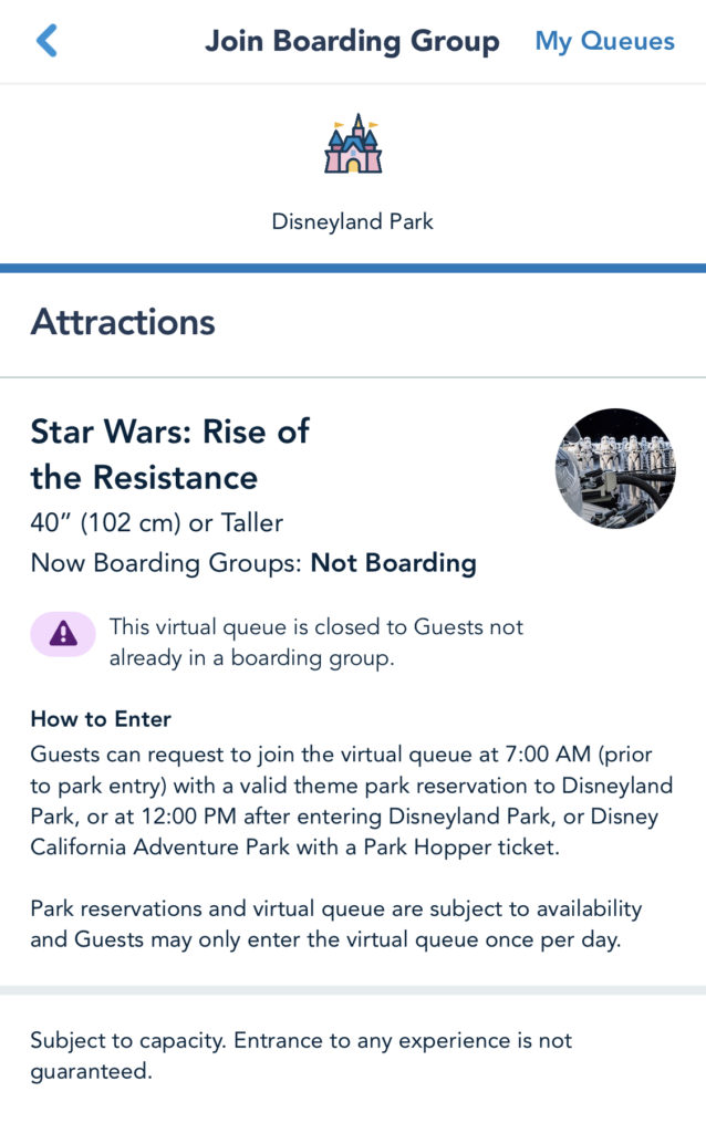 Disneyland rise of the resistance