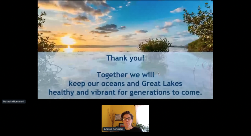 Andrea Shedd Aquarium, going green webinar, sustainability