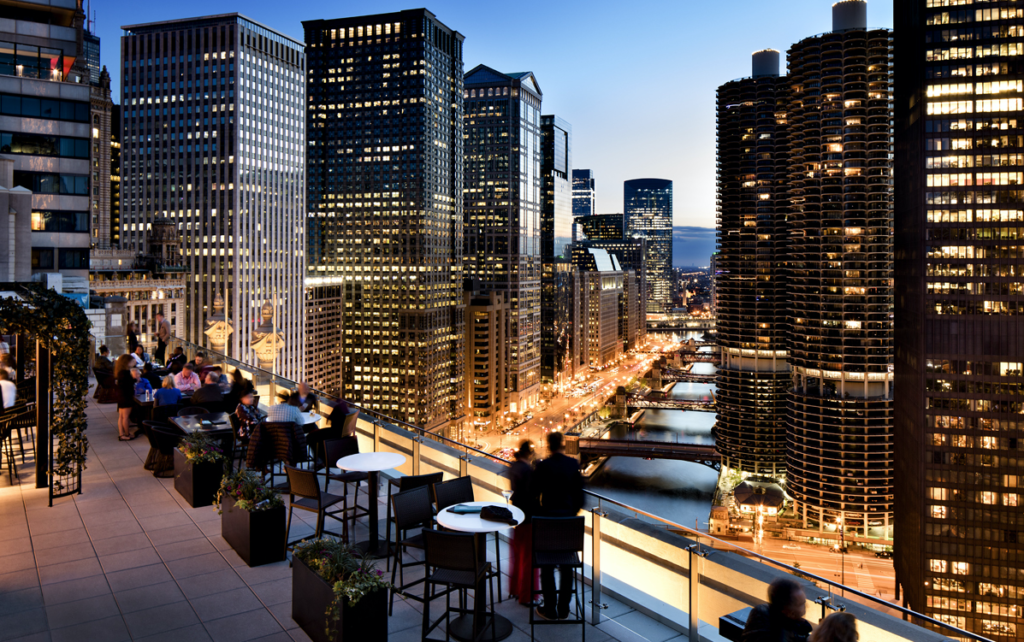 LondonHouse rooftop bar, chicago outdoor dining and restaurants