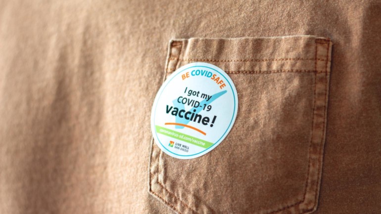Covid vaccine sticker