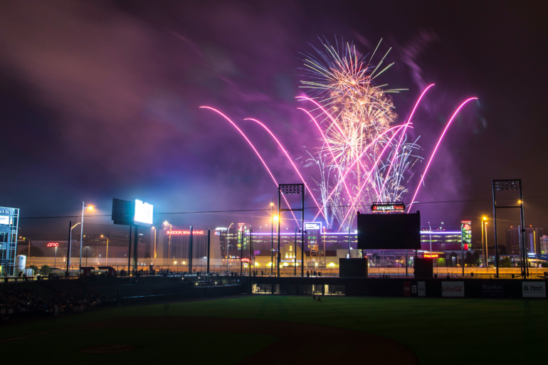 Fireworks at Impact Field Chicago Dogs