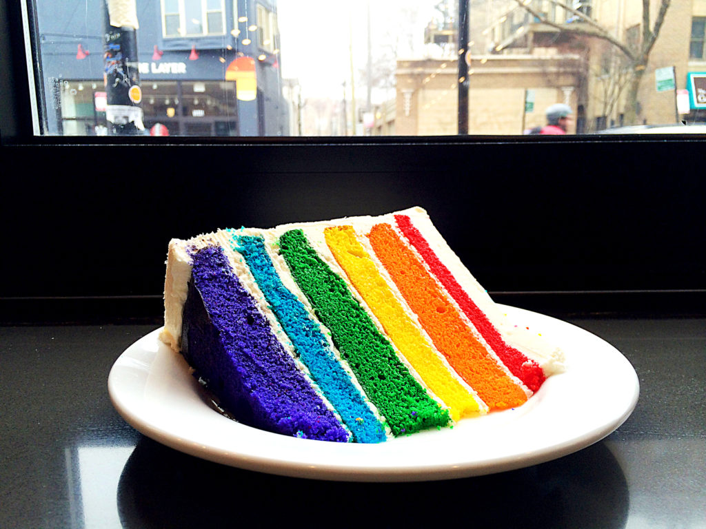 LGBTQ Goddess and Grocer Rainbow cake