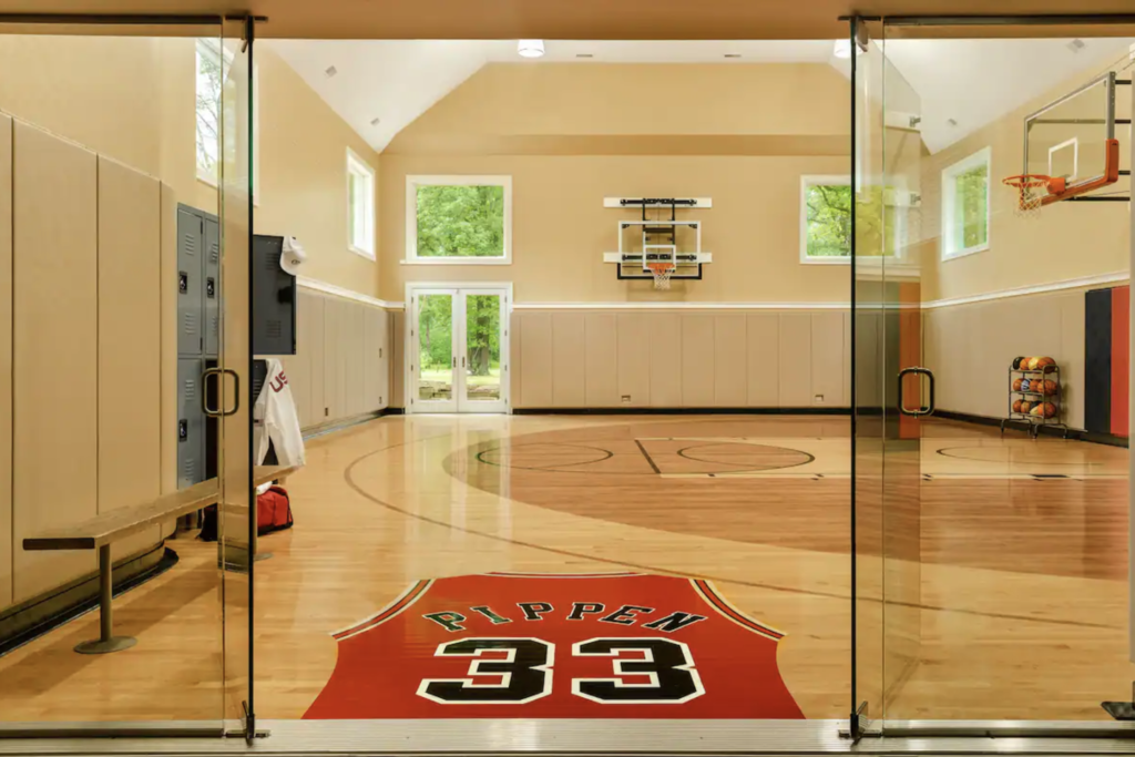 Scottie Pippen indoor basketball court