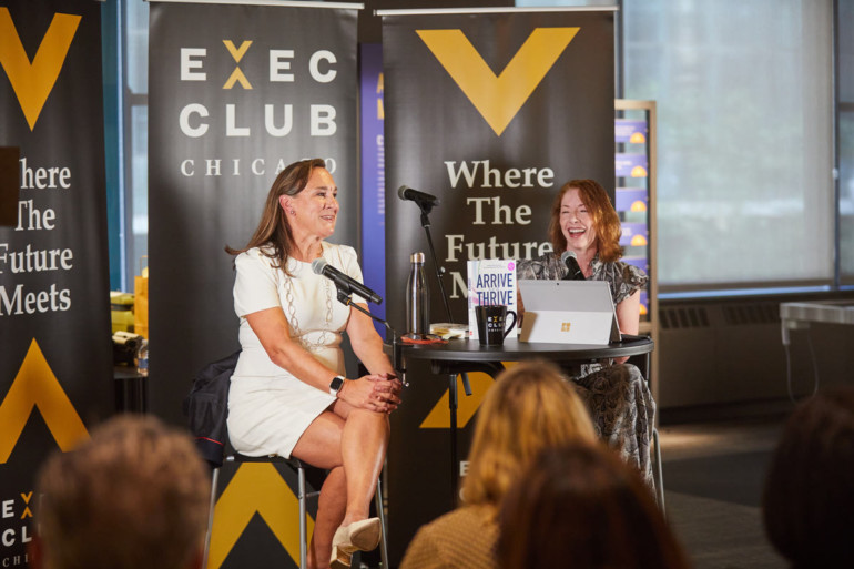 Janet Foutty in conversation with Tara Montgomery during Executives' Club of Chicago event