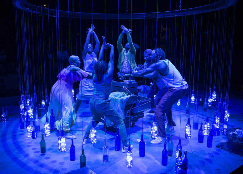 (left to right) Alexis Ward, Jessica Dean Turner, Sola Thompson, Max Thomas, DeMorris Burrows and Sheldon D. Brown in Steppenwolf Theatre’s world premiere adaptation of 1919 by Eve L. Ewing, adapted by J. Nicole Brooks, directed by Gabrielle Randle-Bent and Tasia A. Jones, running now through October 29, 2022 | Photo by Michael Brosilow