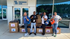 Fresenius Kabi volunteers at a Operation Back Pack event