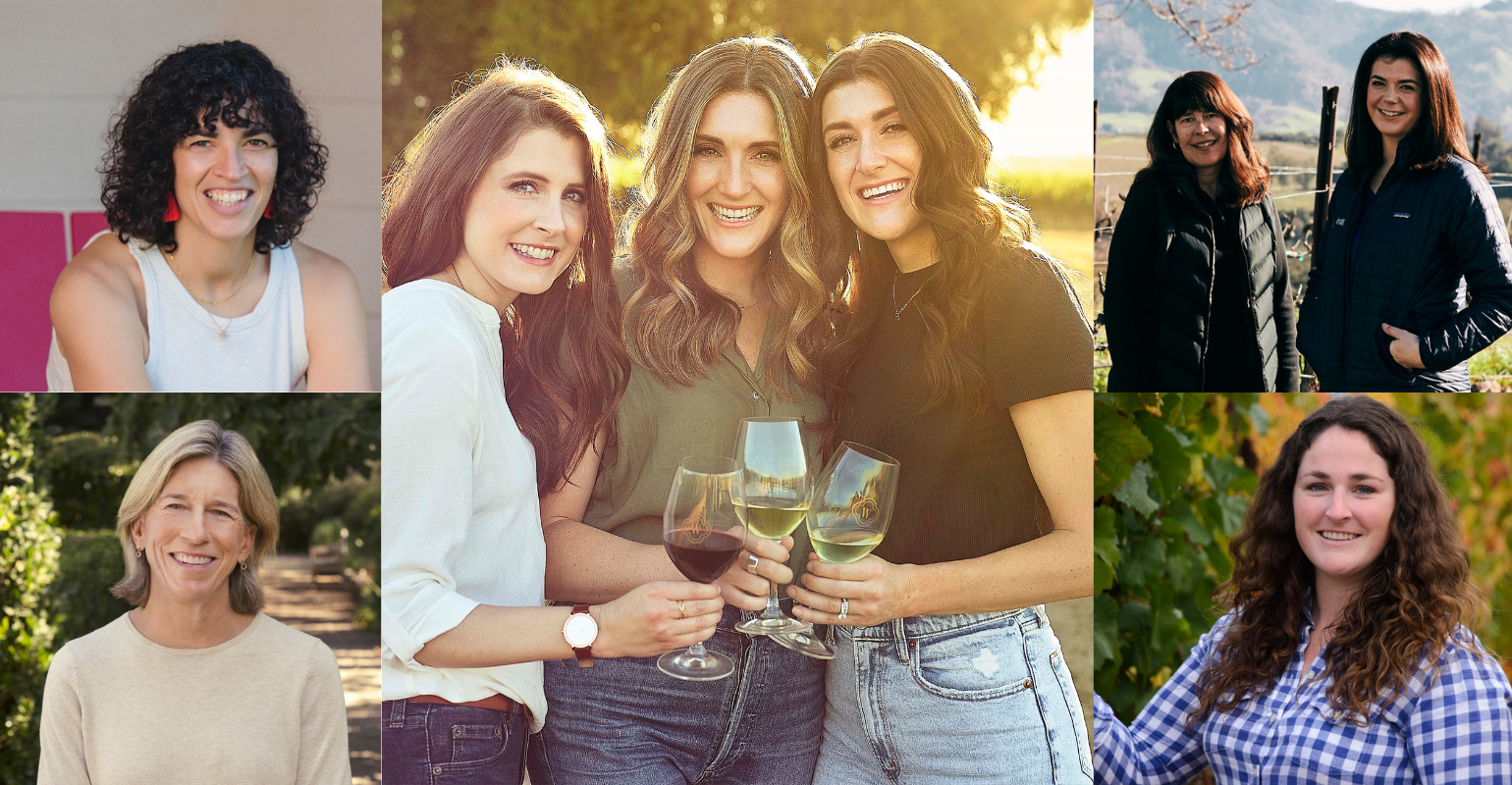 women wine country marin