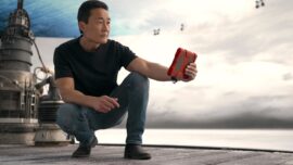 Doug Chiang on the set of The Mandalorian