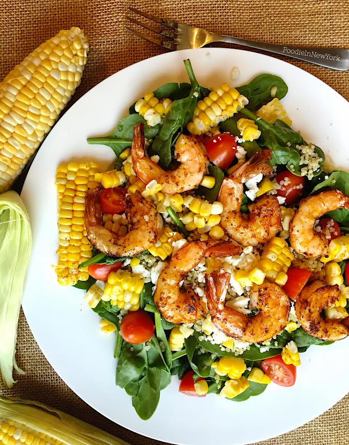 Summer Salad with Corn and Shrimp